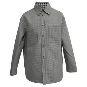 Fendi Houndstooth-Check Reversible Jacket in Black and White Polyester